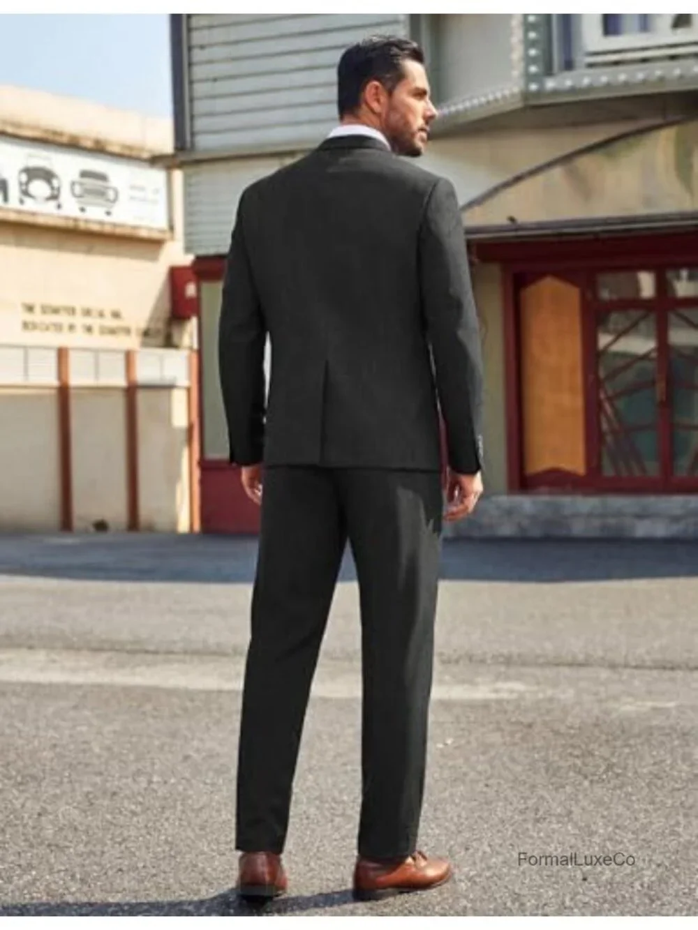 Men's 2 Piece Classic Fit Suit Set Notched Lapel Wedding Business